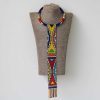 ABASI African pendant necklace, Blue beaded necklace is a perfect gift to your loved ones.