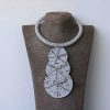 HODARI White tiered necklace, African beaded Pendant necklace is a perfect gift to your loved ones.