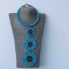 JABALI Light Blue tiered necklace, African beaded Pendant necklace is a perfect gift to your loved ones.