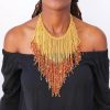 AWINO beaded fringe necklace can be worn in all occasions.