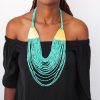 AUMA beaded fringe necklace to be worn in any occasion.
