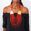AMOLLO beaded fringe necklace to be worn in any occasion.