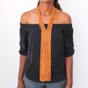 ADANA beaded fringe necklace made using 100% fine beads.