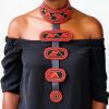 IBINA African leather necklace to be worn in all occasions.