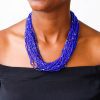 ARI African beaded fringe necklace can be worn in any occasion.