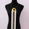 ANGA beaded fringe necklace