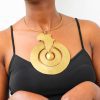 GUCHA African brass choker necklace