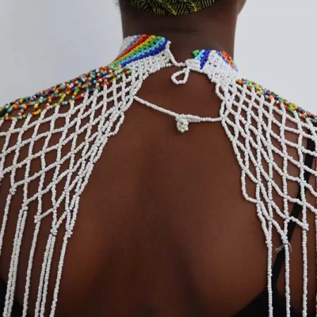 DAMON Beaded shawl necklace