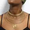 FERUZI African brass necklace
