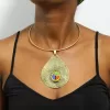 FREYA African brass choker necklace