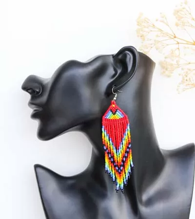 HANIFA African Beaded Earrings